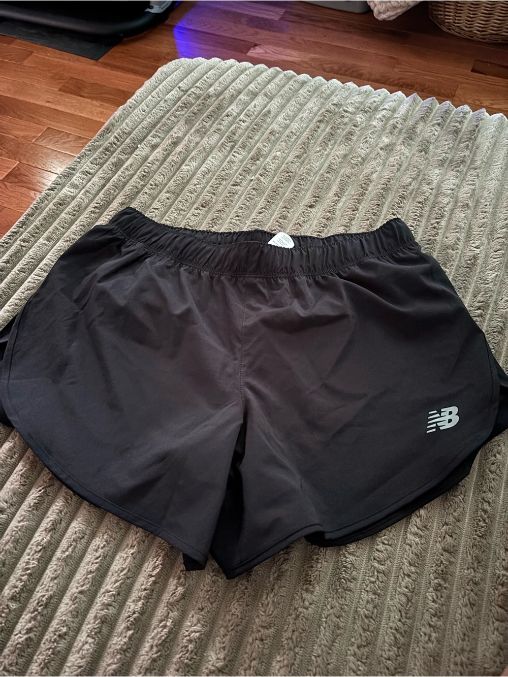 New Balance Women's Black Running Shorts with Reflective Logo